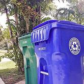 garbage and recycle bins